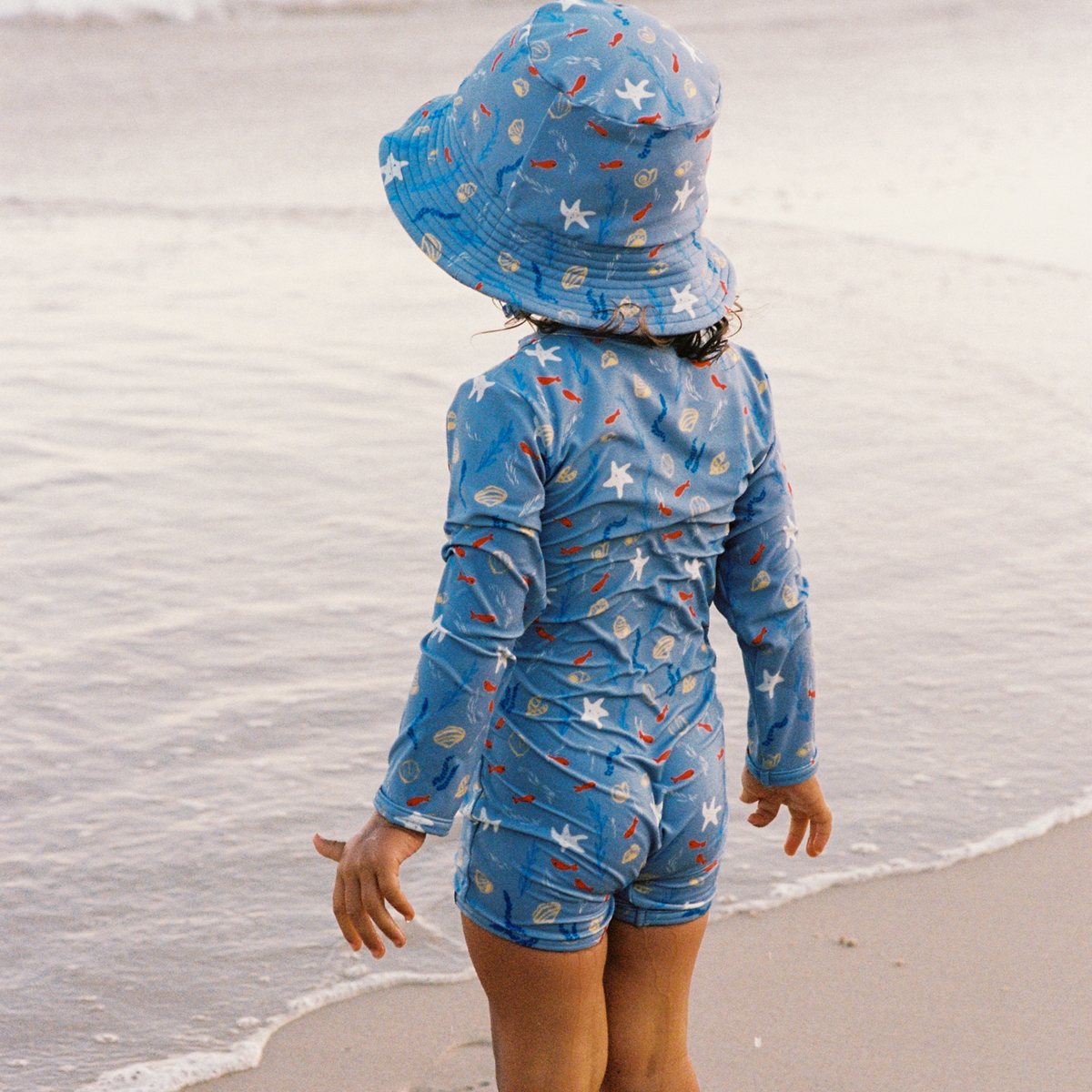 Nature Baby Splash Sunhat Blue Snorkel Print