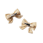 Nature Baby Small Bow Hair Clips Golden Stripe 2pack