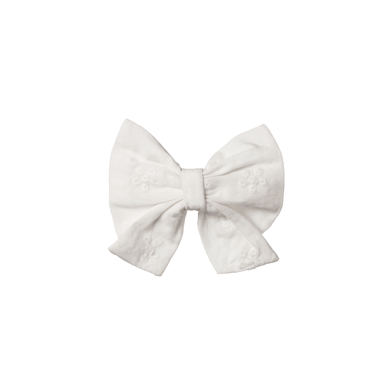 Nature Baby Large Bow Hair Clip Ivory Floral