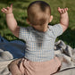 Nature Baby Stretch Jersey Short Sleeve Bodysuit Blue Gingham