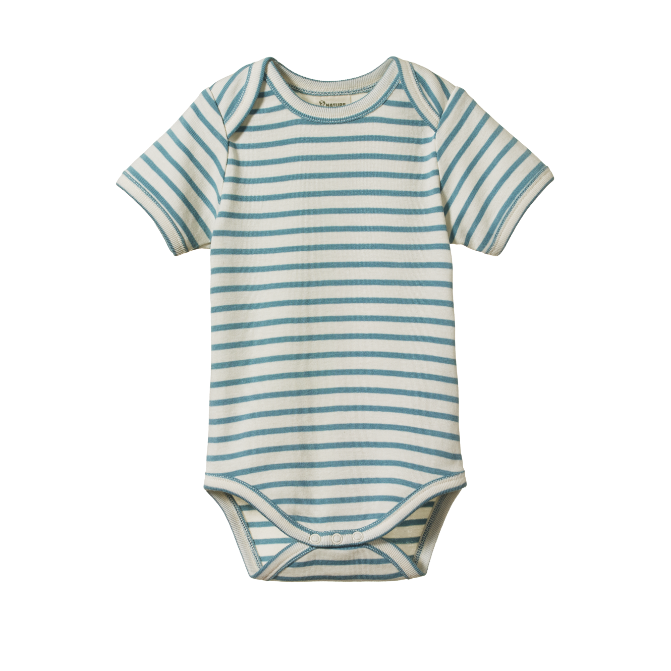 Nature Baby Short Sleeve Bodysuit Mineral Sailor Stripe