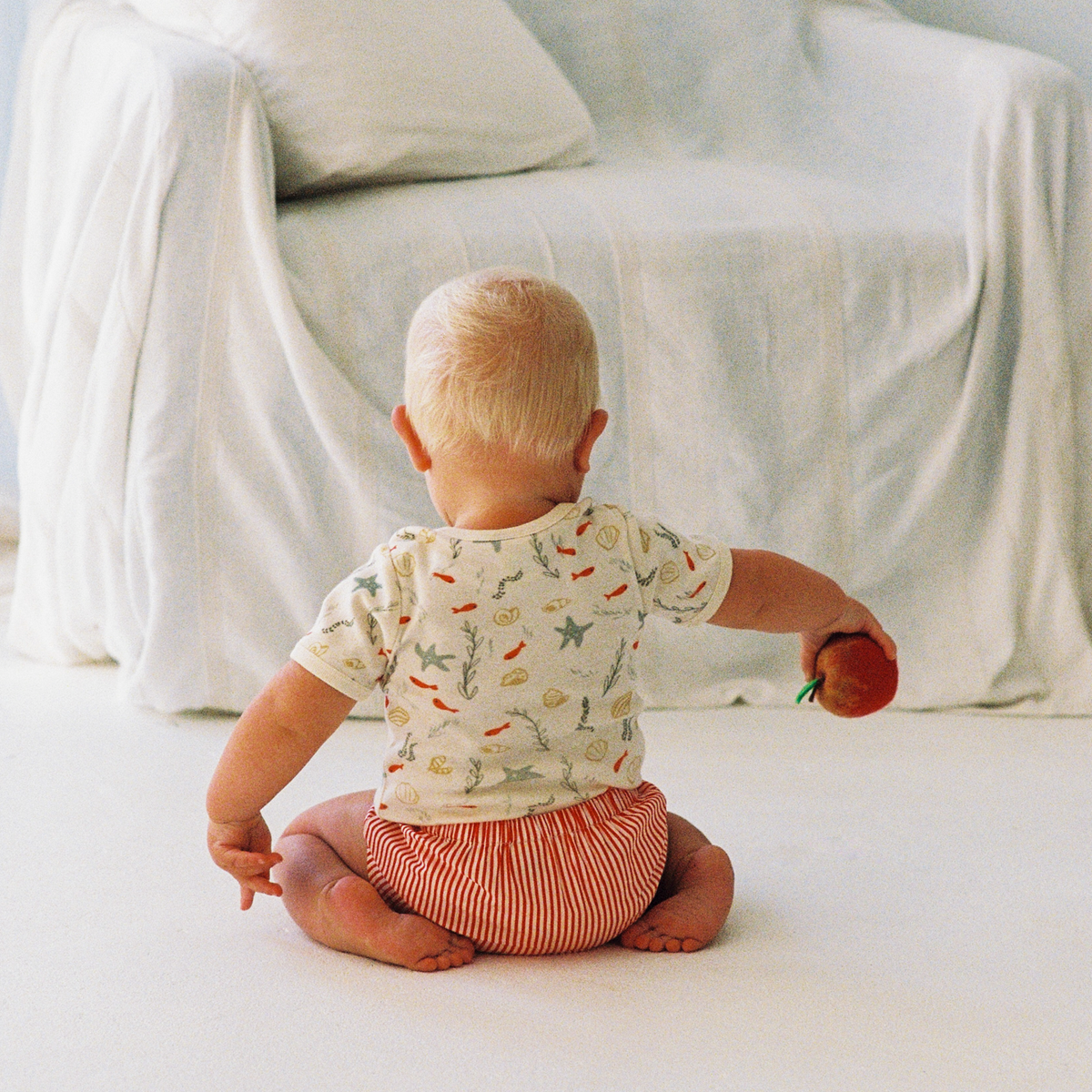 Nature Baby Short Sleeve Bodysuit Snorkel Print