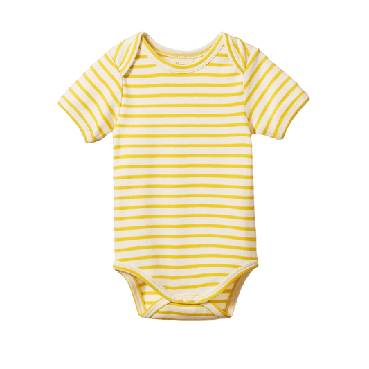 Nature Baby Short Sleeve Bodysuit Sunburst Sailor Stripe