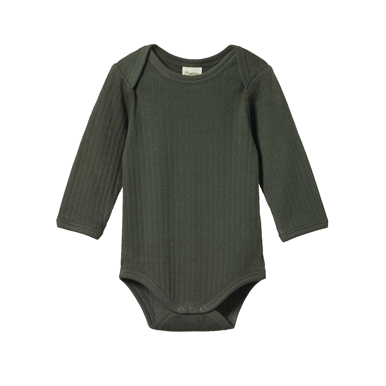 Nature Baby Long Sleeve Bodysuit Pointelle Thyme