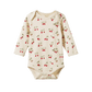 Nature Baby Long Sleeve Bodysuit Strawberry Blush Print