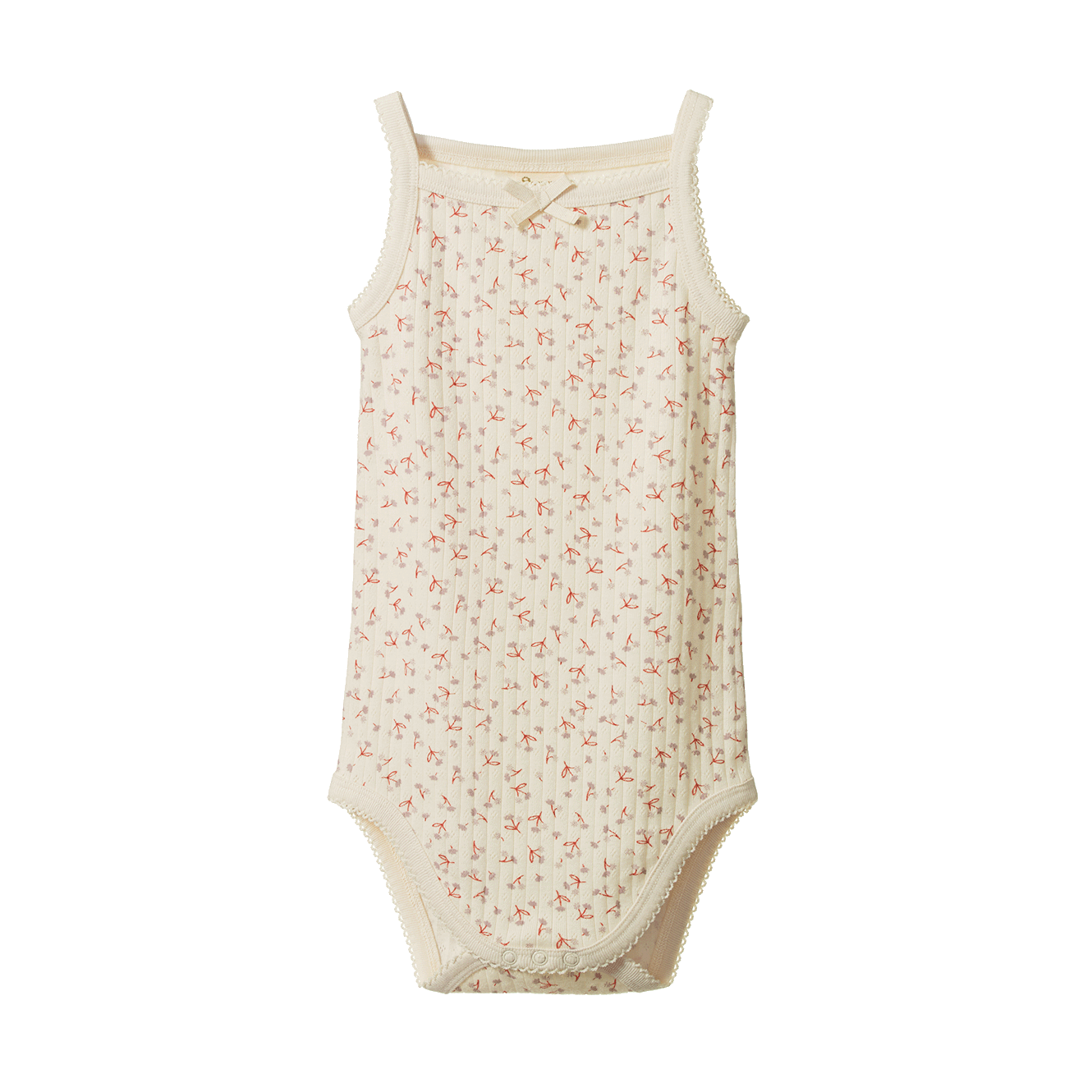 Nature Baby Camisole Bodysuit Pointelle Dandelion Print