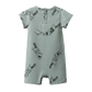 Nature Baby Short Sleeve Quincy Romper Raccoon Rhapsody Print