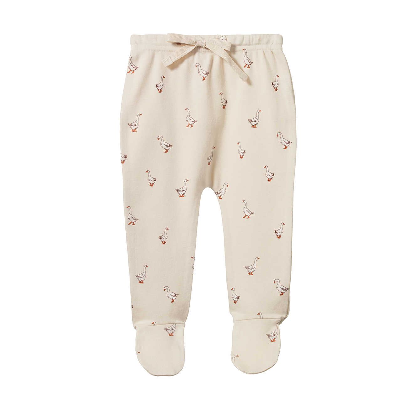Nature Baby Footed Rompers Goosey Print