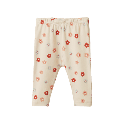 Nature Baby Leggings Petite Flora Stamp Print