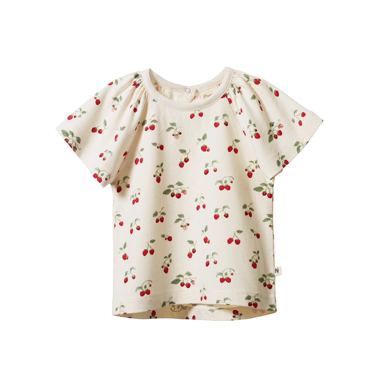 Nature Baby Faye Tee Strawberry Blush Print