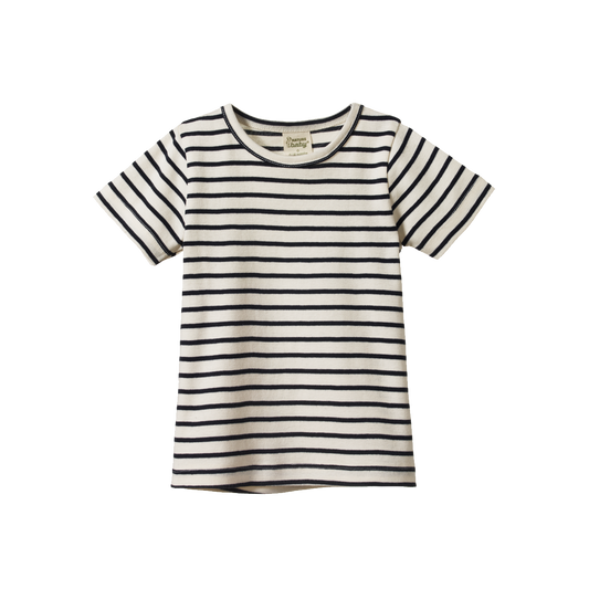 Nature Baby Short Sleeve River Tee Navy Sailor Stripe