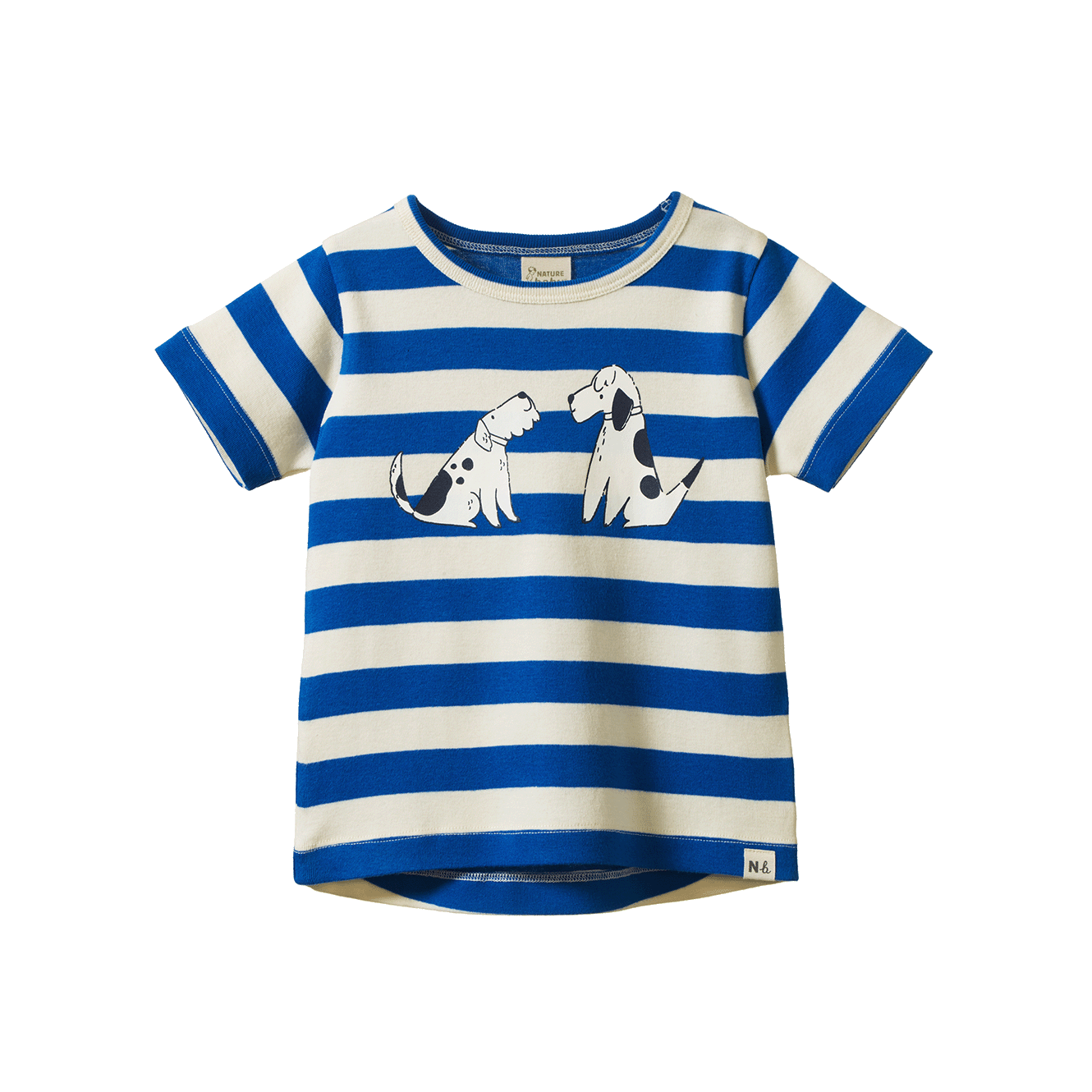 Nature Baby Short Sleeve River Tee Dog Walk Blue Print