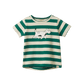 Nature Baby Short Sleeve River Tee Dog Walk Peppermint Print