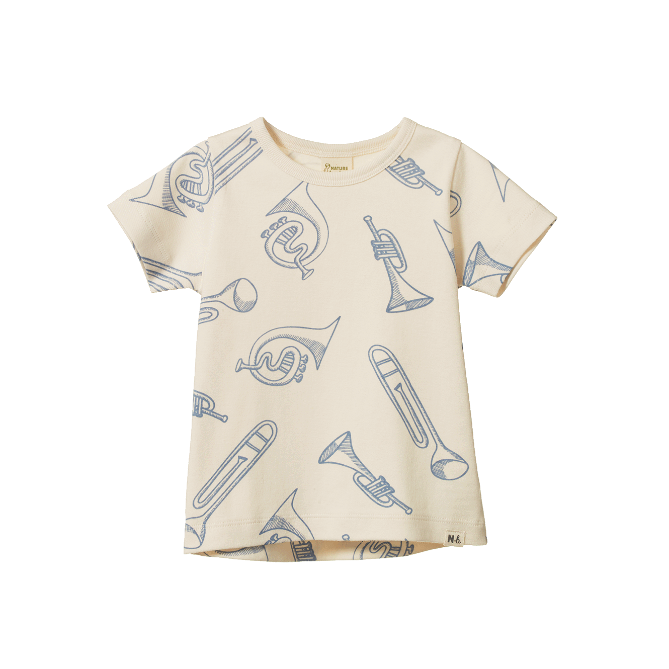 Nature Baby Short Sleeve River Tee Jazz Natural Print
