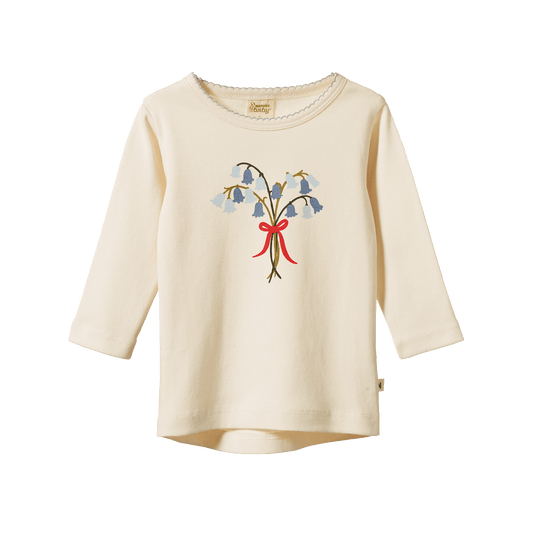 Nature Baby Long Sleeve Cloud Tee Bluebelle Print