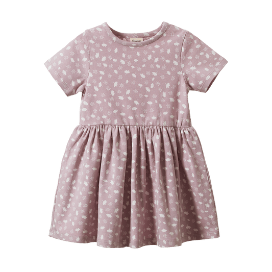 Nature Baby Saturday Dress Dandelion Lilac Print