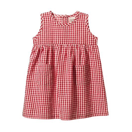 Nature Baby Dorothy Dress Red Check