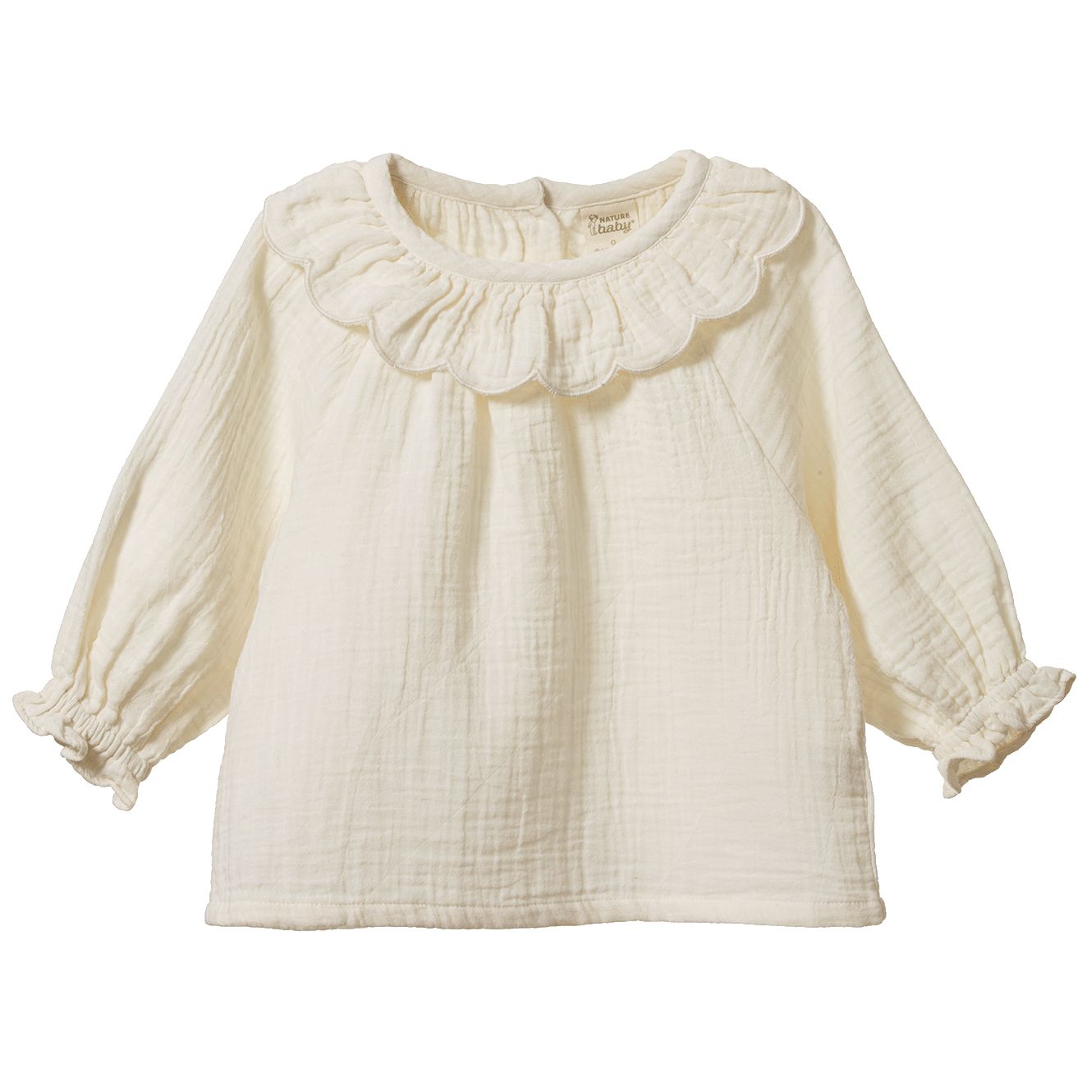 Nature Baby Ruffle Cameron Blouse Natural