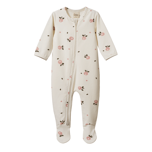 Nature Baby Dreamlands Suit Posey Blossom Rose Print