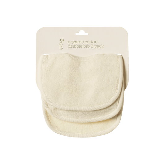 Nature Baby Dribble Bibs 3 Pack Natural