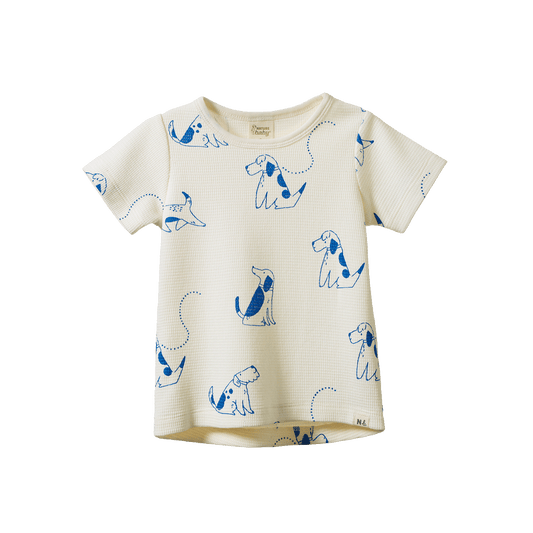 Nature Baby River Tee Waffle Dog Walk Print