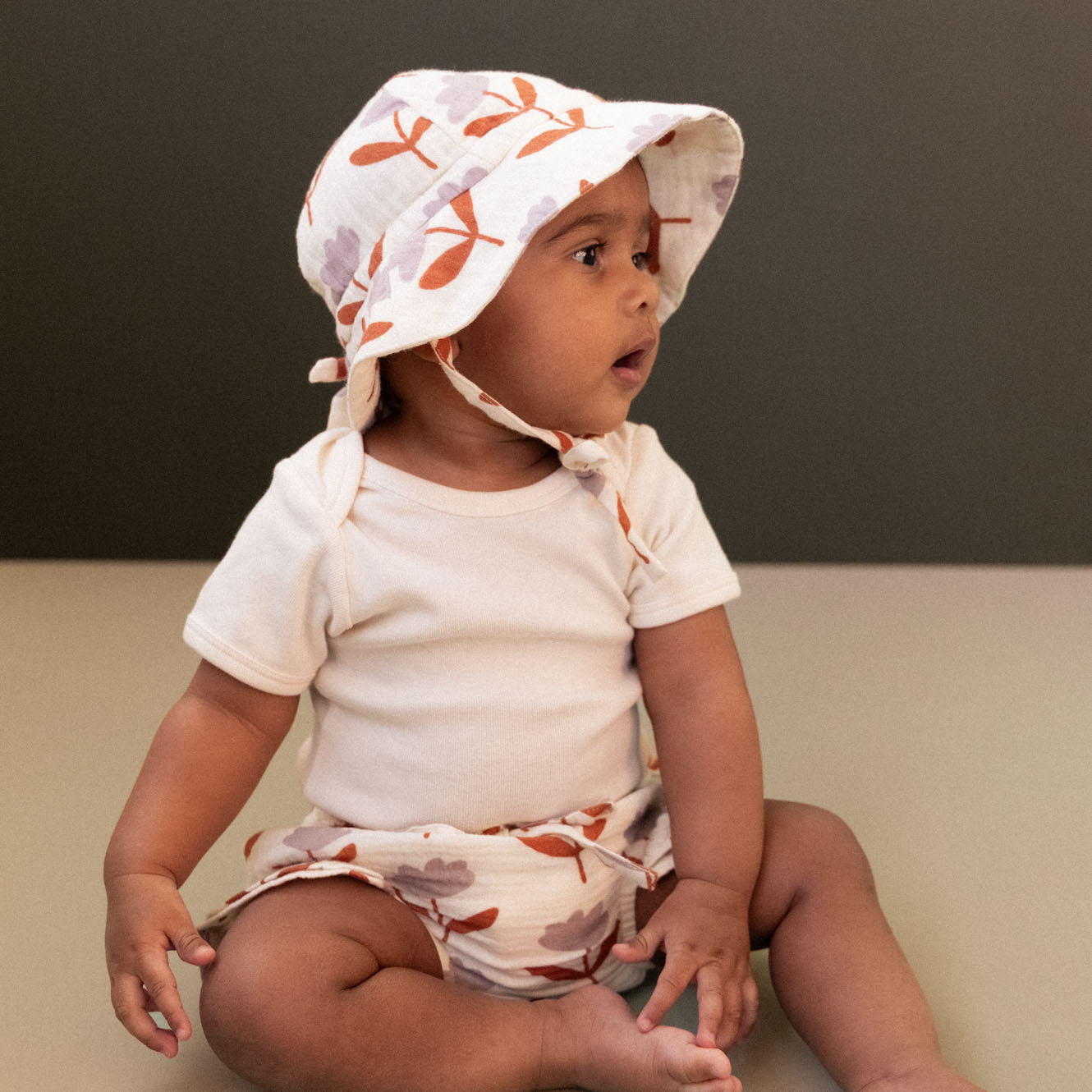 Nature Baby Muslin Sunhat Fleurette Print