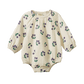 Nature Baby Meadow Bodysuit Muslin Winter Berry Natural Print