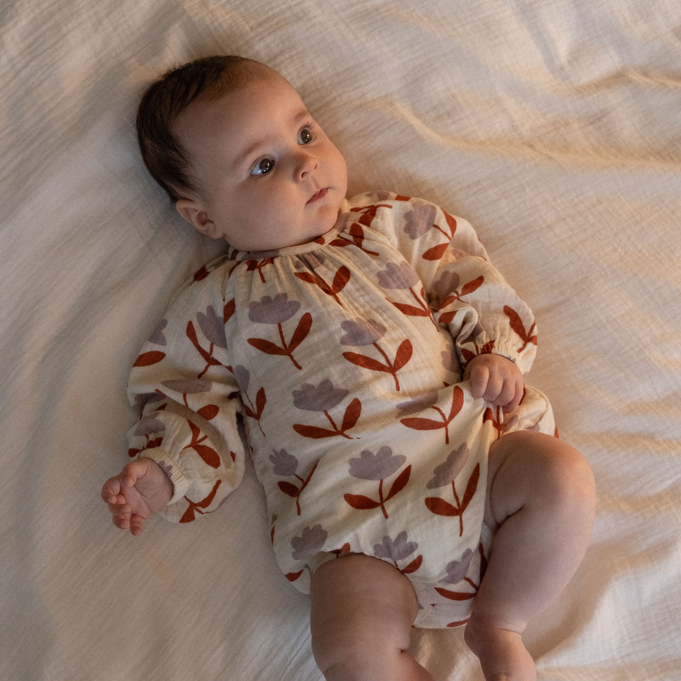Nature Baby Meadow Bodysuit Muslin Fleurette Print