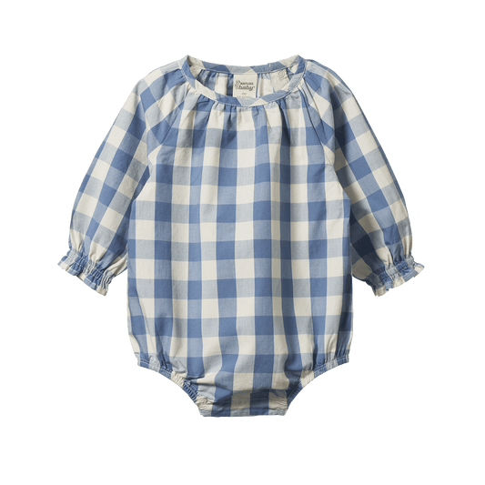 Nature Baby Meadow Bodysuit Gingham Bluebelle Check
