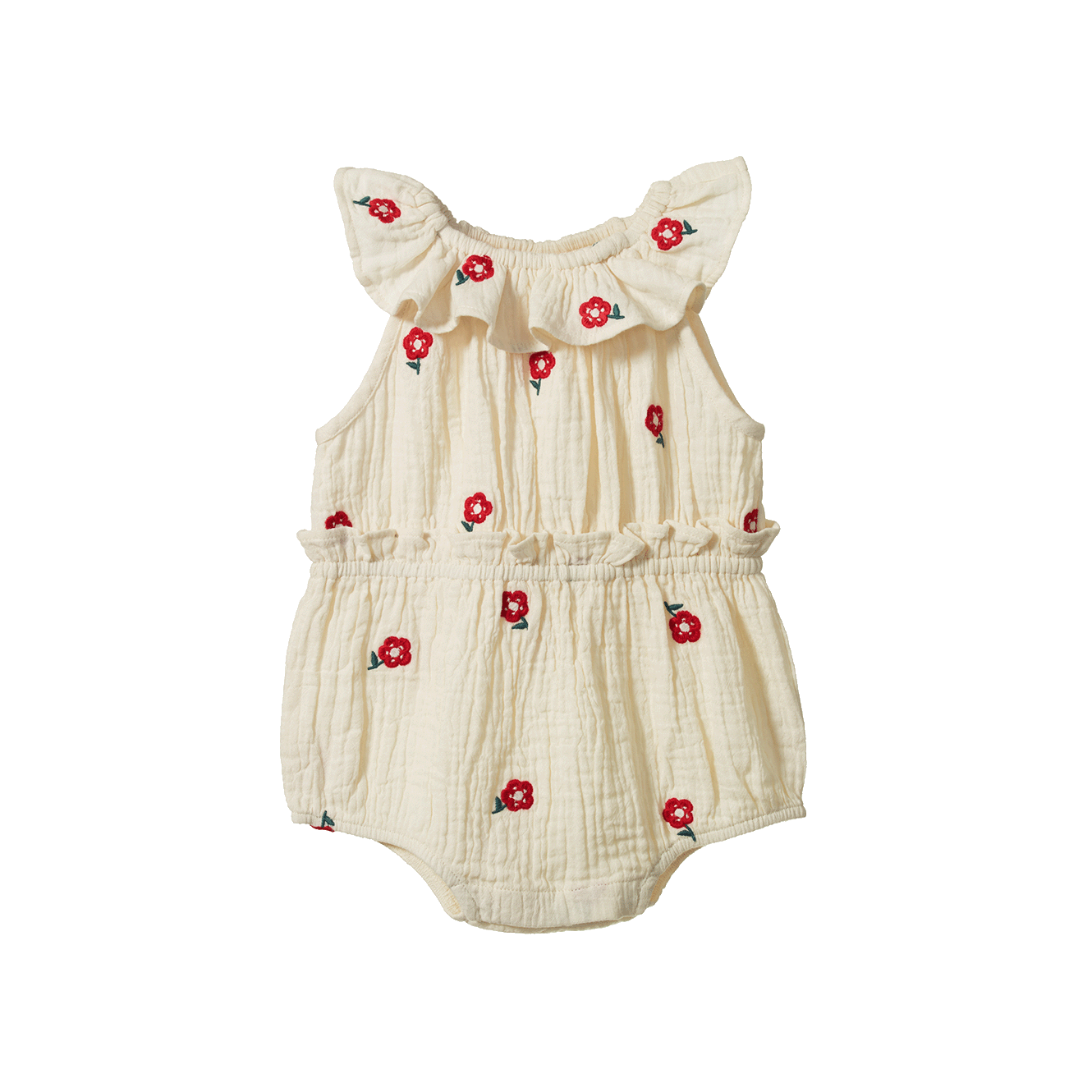 Nature Baby Plum Suit Muslin Red Flora