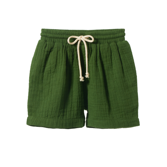 Nature Baby James Shorts Muslin Fir Green