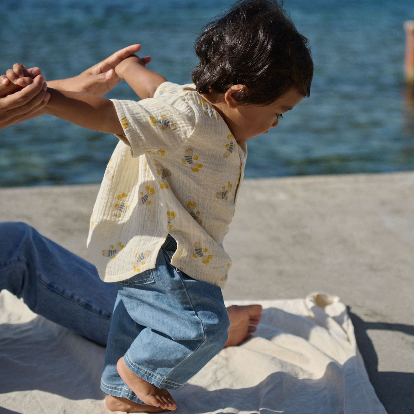Nature Baby Dae Pants Chambray Sky