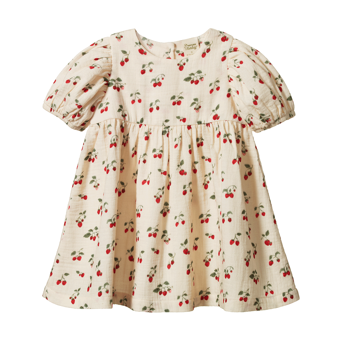 Nature Baby Albertine Dress  Strawberry Blush Print