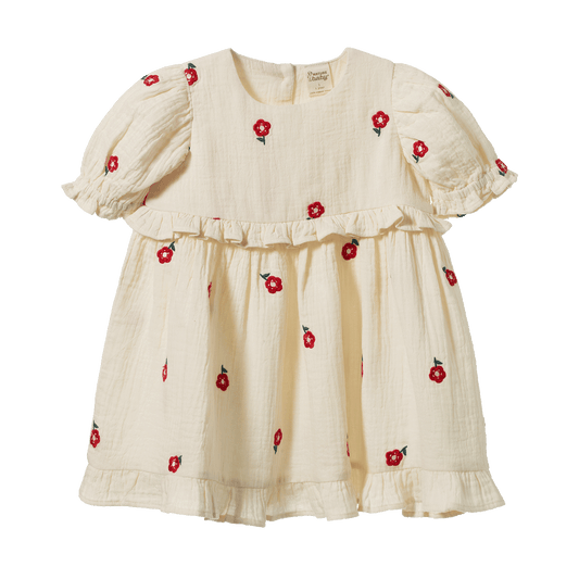 Nature Baby Valentina Dress Red Flora