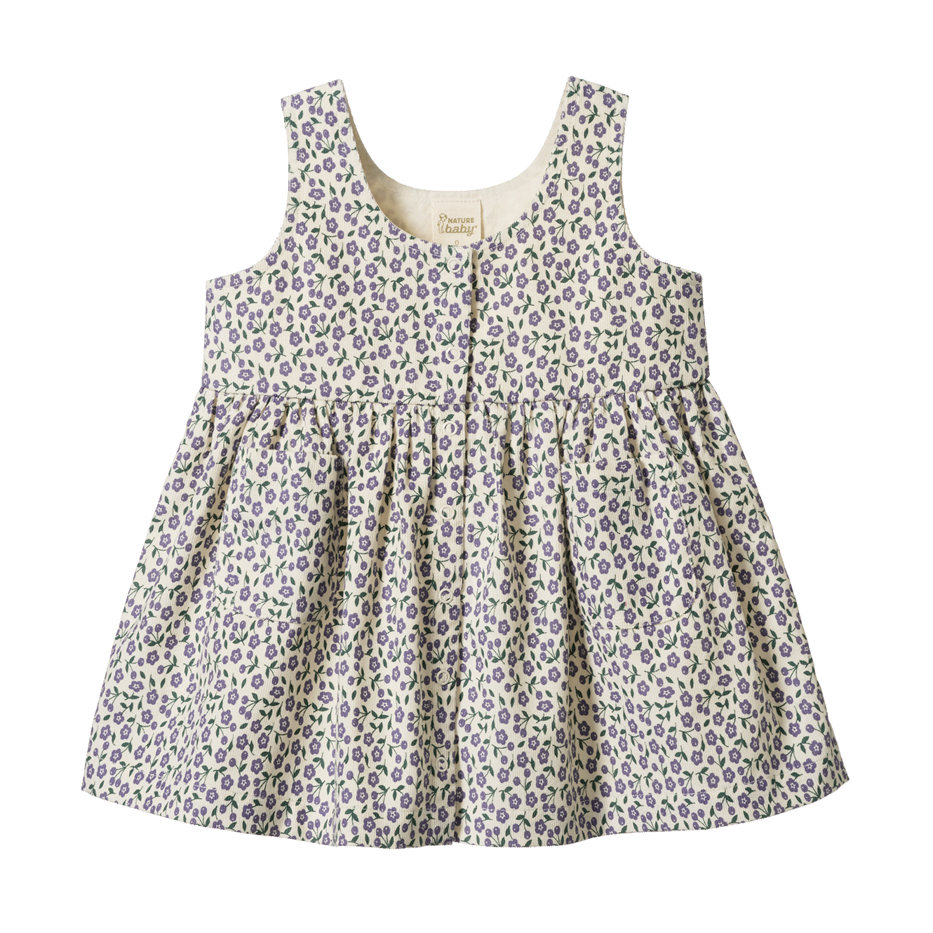 Nature Baby Amelia Pinafore Briarwood Heron Print