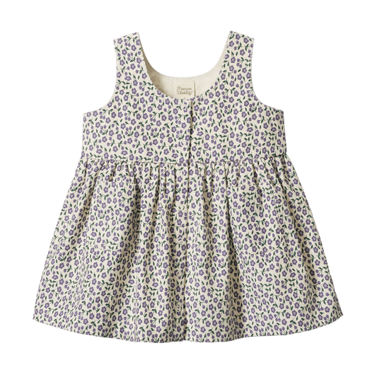 Nature Baby Amelia Pinafore Briarwood Heron Print