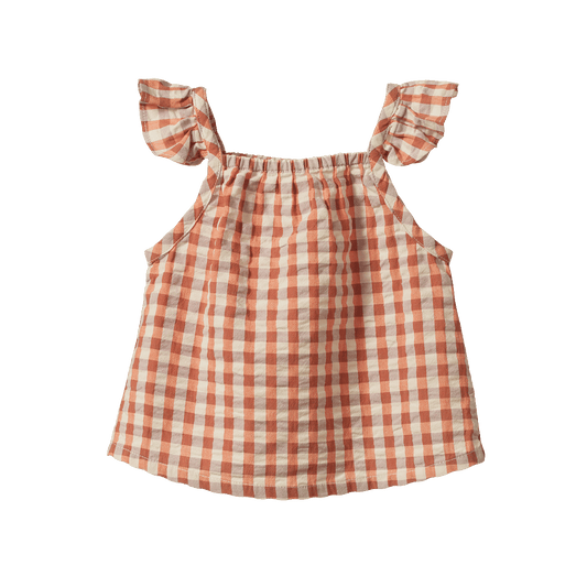 Nature Baby Petal Top Dandelion Gingham