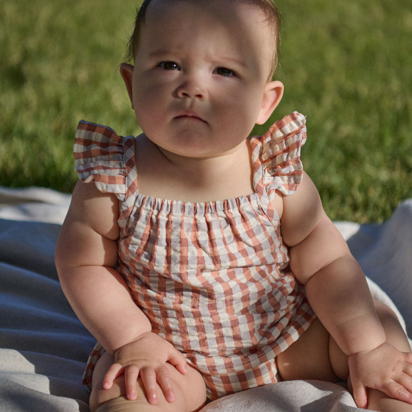 Nature Baby Petal Set Dandelion Gingham