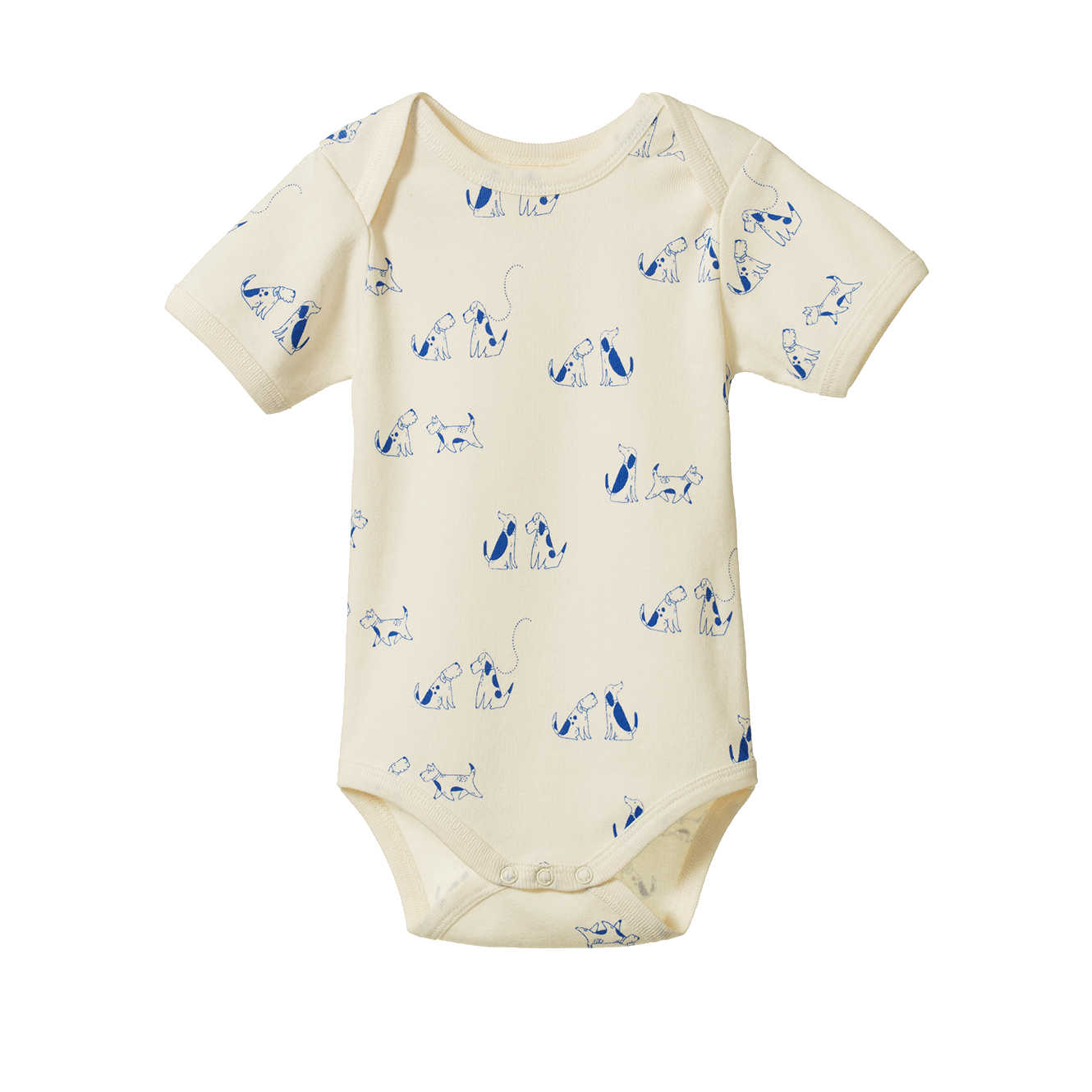 Nature Baby Short Sleeve Bodysuit Dog Walk Print