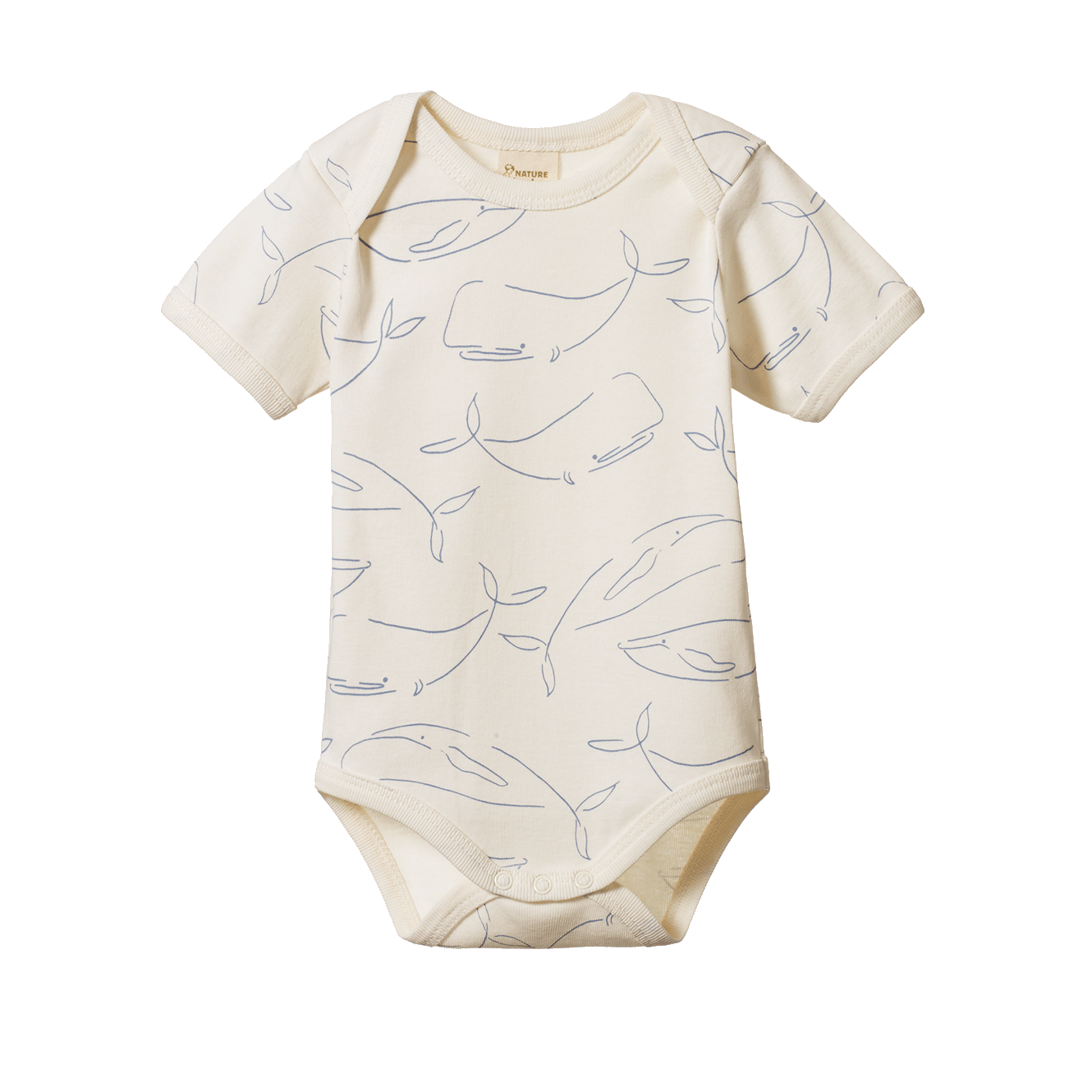 Nature Baby Short Sleeve Bodysuit Whale Print