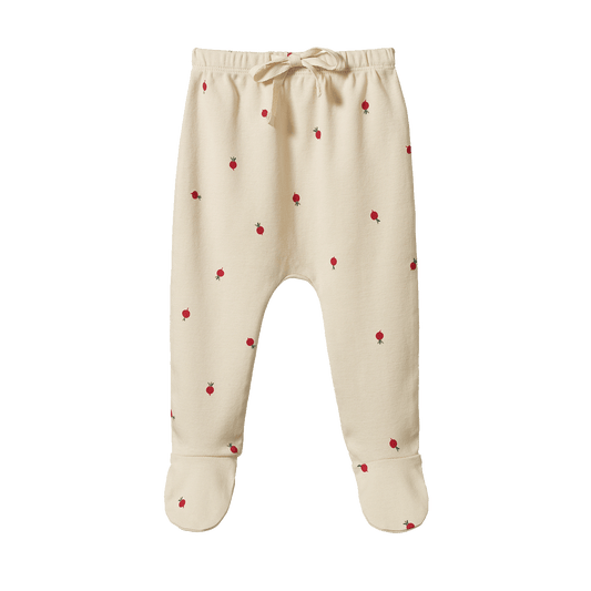 Nature Baby Footed Rompers Radish Print