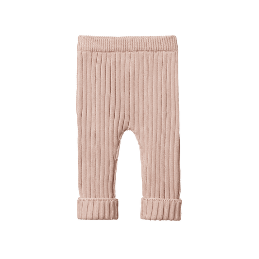 Nature Baby Lou Pants Cotton Knit Rose Dust