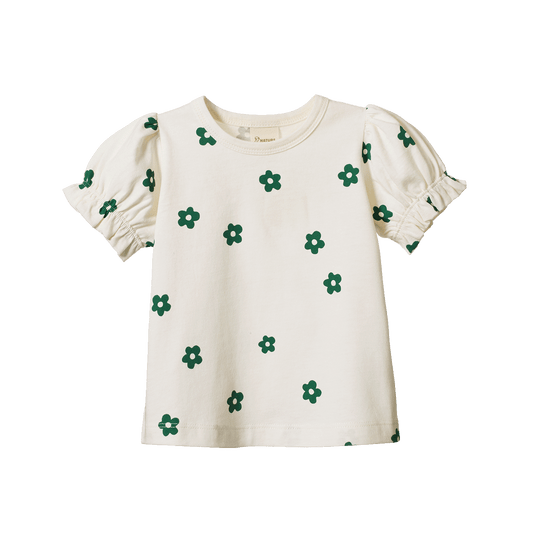 Nature Baby Bubbles Tee Flora Natural Print