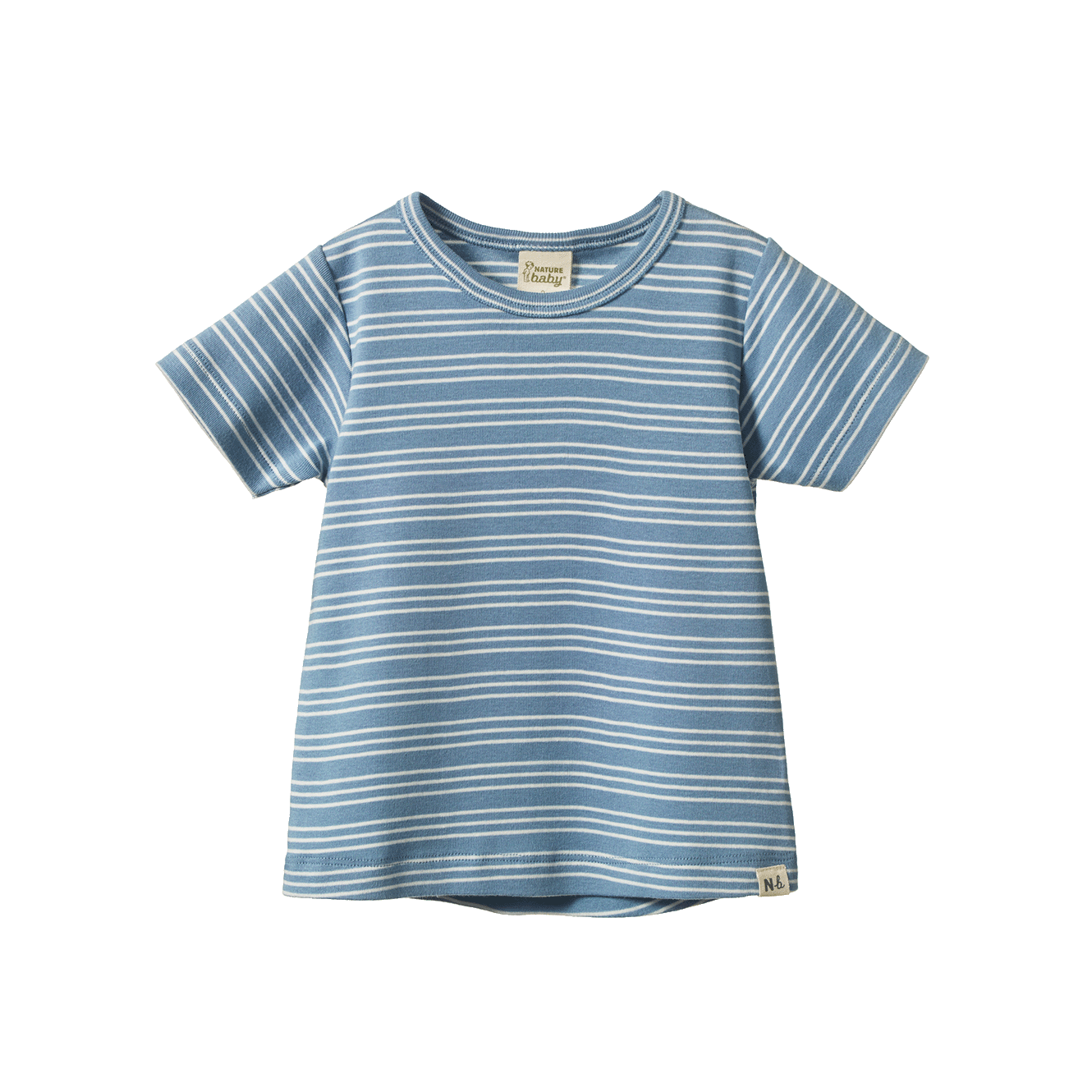 Nature Baby Short Sleeve River Tee Blue Stripe Trio