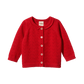 Nature Baby Piper Cardigan Raspberry Red Pointelle