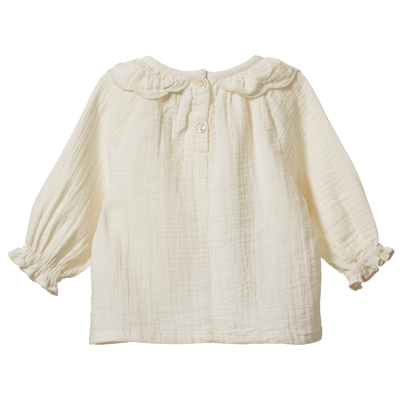 Nature Baby Ruffle Cameron Blouse Natural