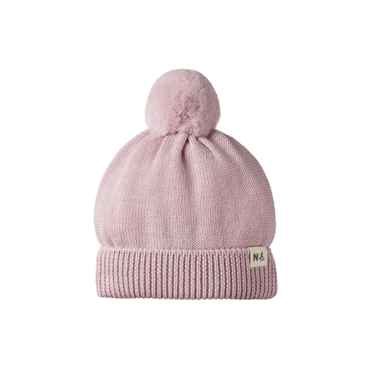 Nature Baby Alpine Pom Pom Beanie Lilac