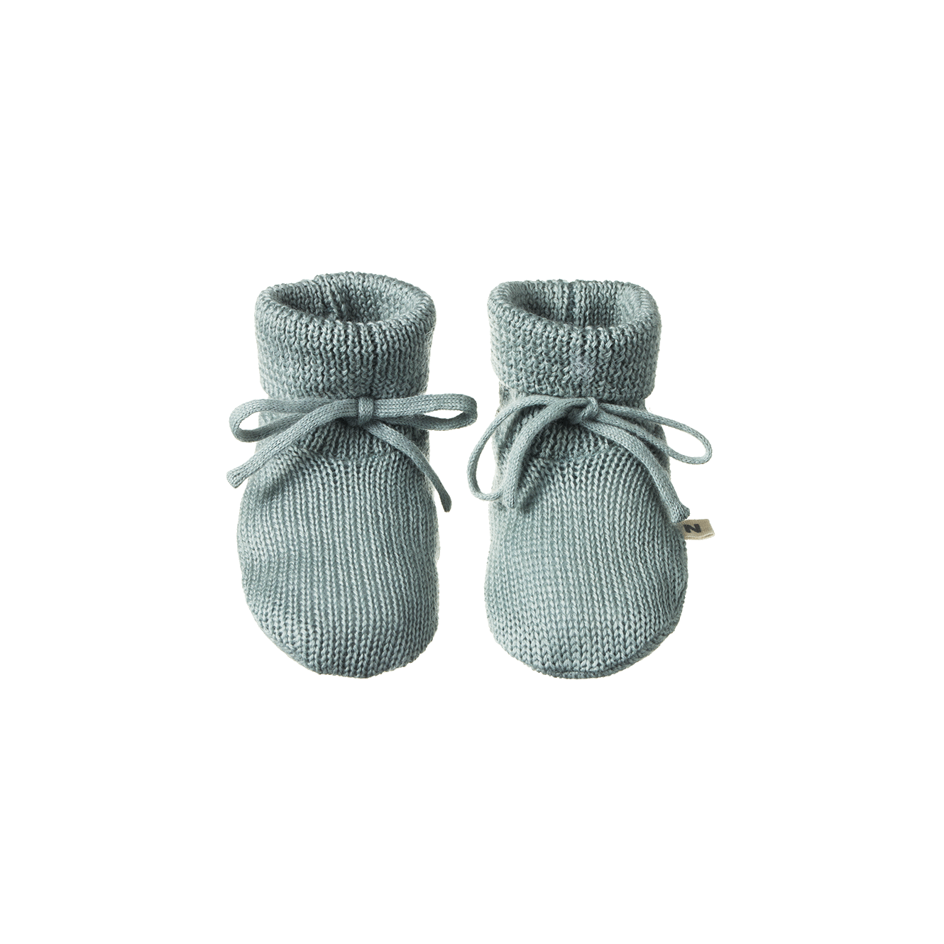 Nature Baby Merino Knit Drawstring Booties Sage
