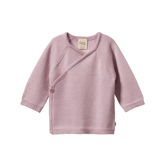 Nature Baby Merino Knit Kimono Jacket Lilac