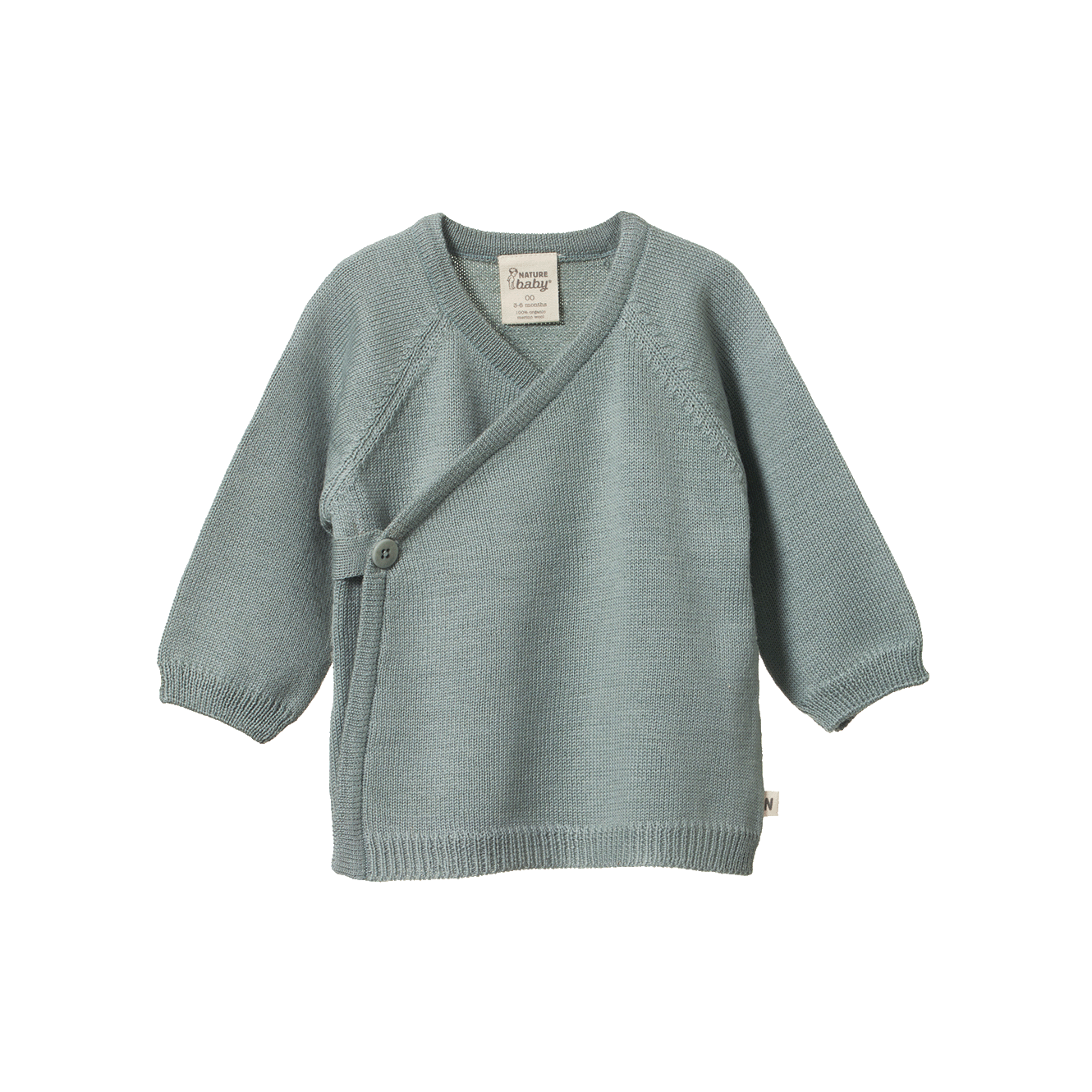 Nature Baby Merino Knit Kimono Jacket Sage